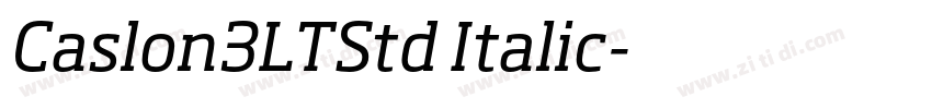Caslon3LTStd Italic字体转换